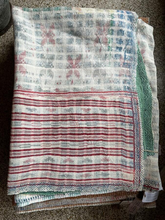van verre kantha sari deken vintage
