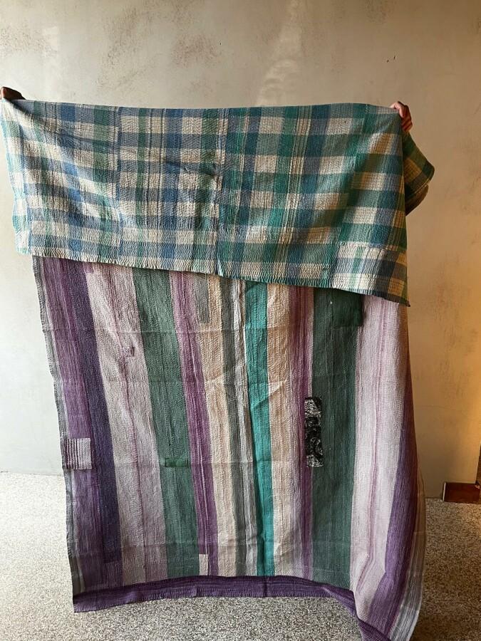 van verre kantha sari deken vintage