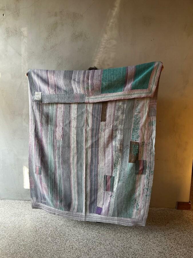 van verre kantha sari deken vintage