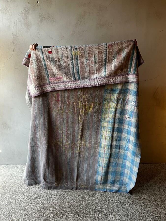 van verre kantha sari deken vintage