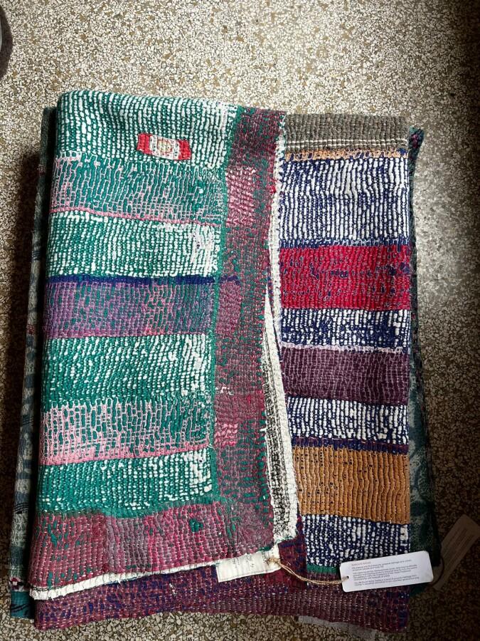 Van Verre Kantha Sari Deken Vintage