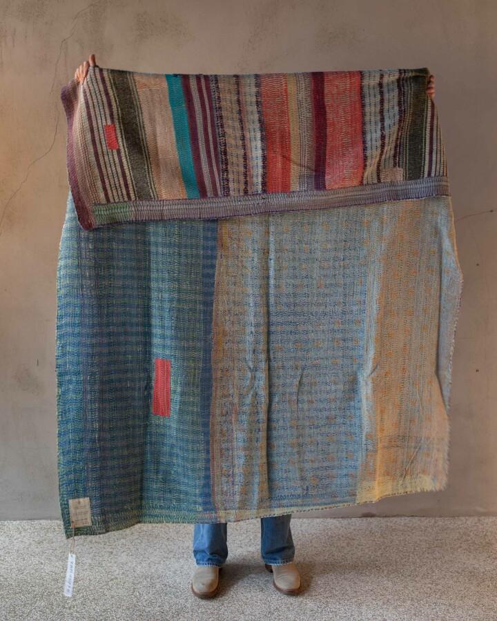 van verre kantha sari deken vintage
