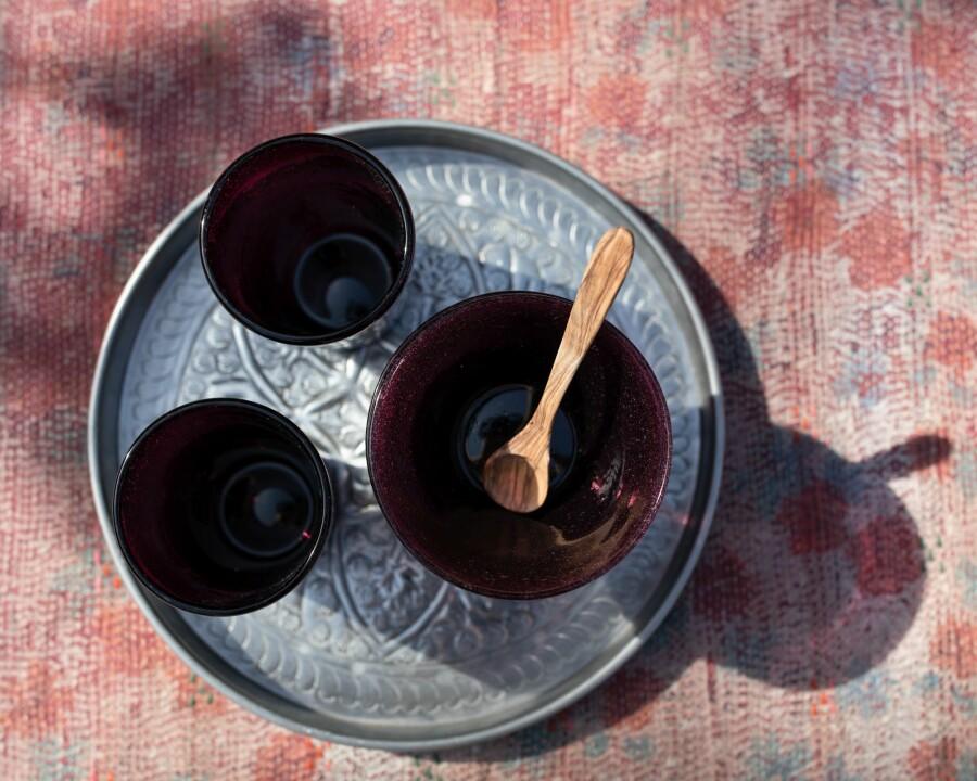 van verre Kashmiri dienblad Ø28cm