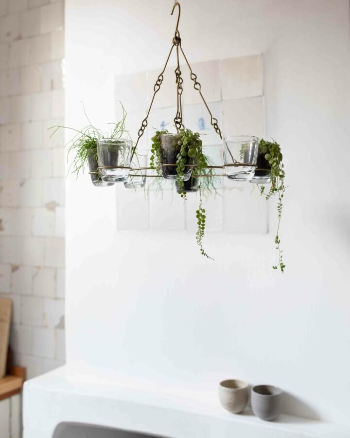 van verre Kroonluchter theelicht houder 1-laags