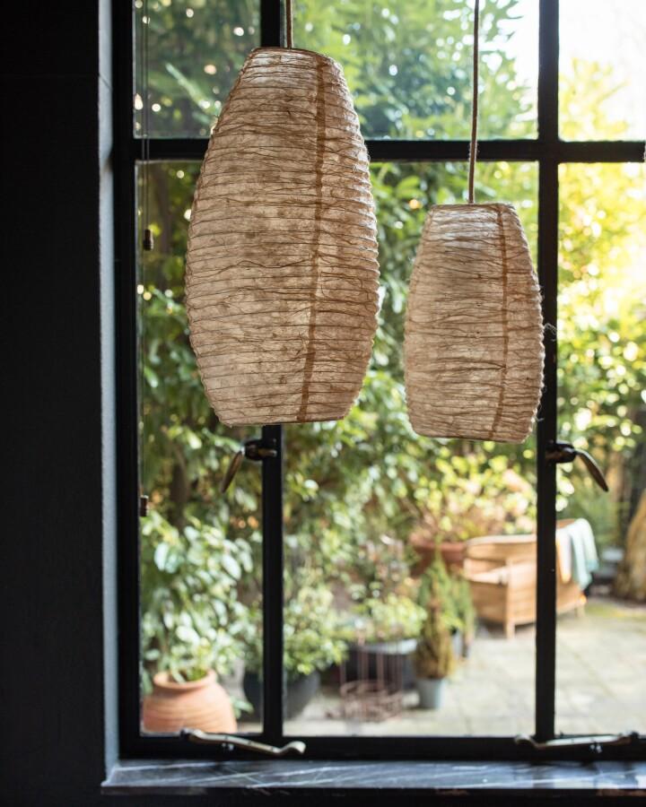 van verre Lokta papier natural lampenkap S