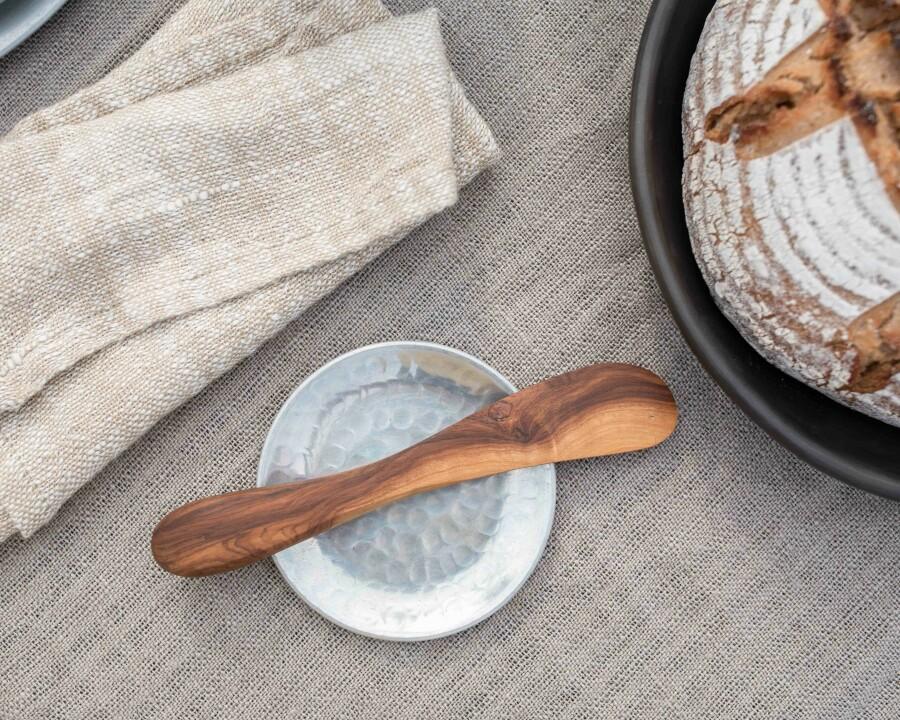 van verre Olijfhout boter mes 18 cm