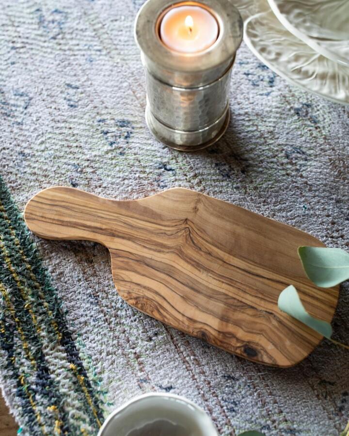 van verre Olijfhout plank met handvat