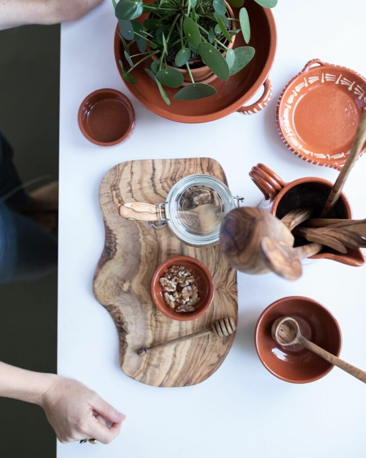 van verre Olijfhout plank S 30/40 2 cm dik