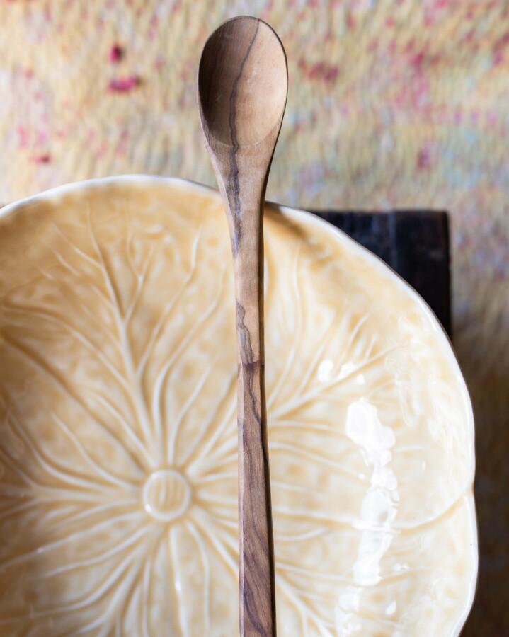 van verre Olijfhout sangria lepel 34 cm