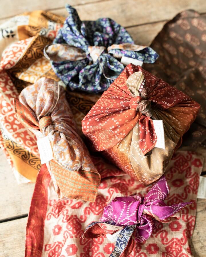 van verre Stoffen cadeau verpakking re-usable