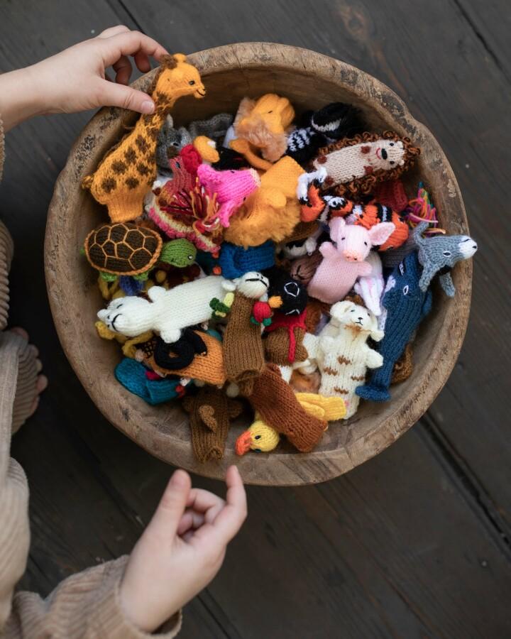 Van Verre Vingerpoppetje Dieren Enkel