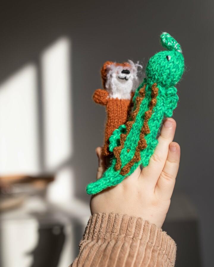 van verre Vingerpoppetje dieren enkel