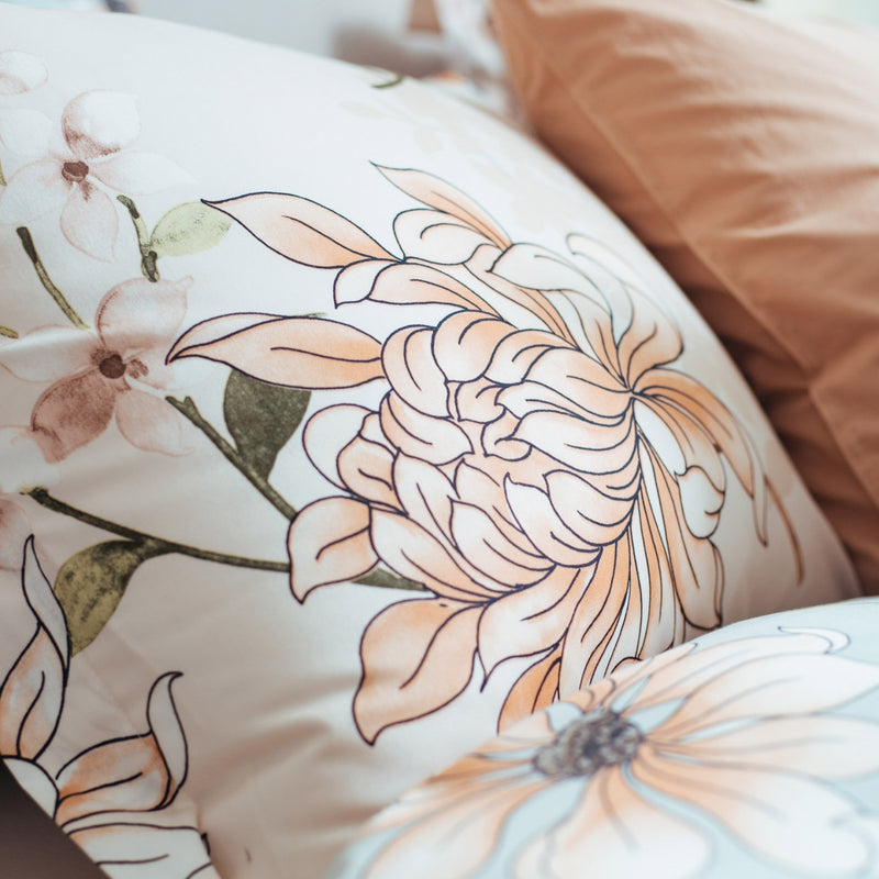 Vandyck CHEERFUL Dekbedovertrek | Cream Tan Pearl Blue