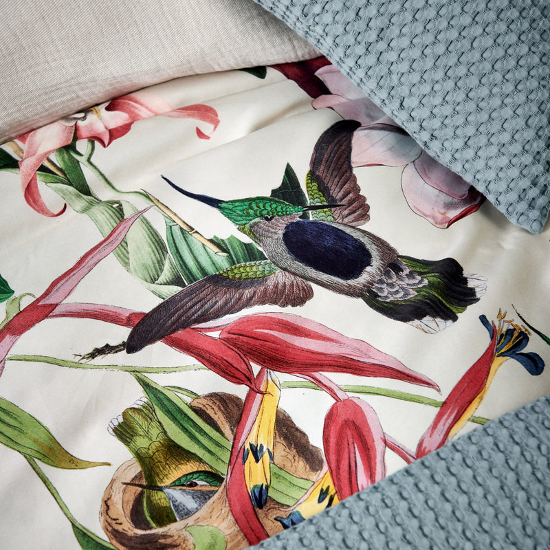 Vandyck FLOWER MIX Dekbedovertrekset | Cream Tan Pearl Blue