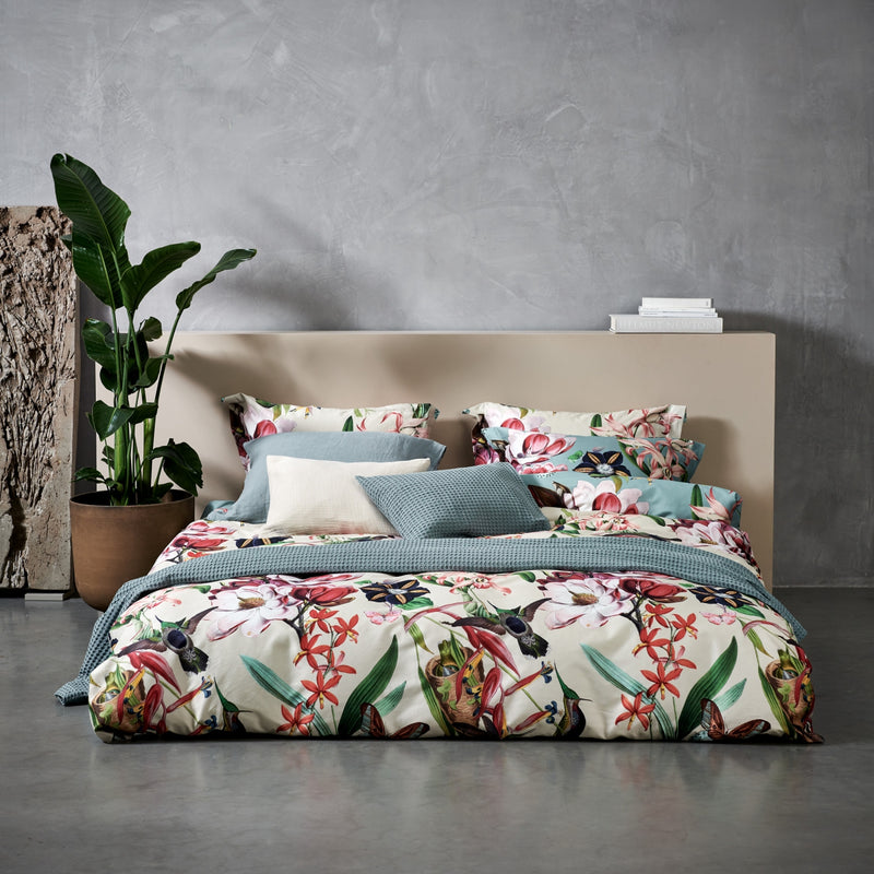 Vandyck FLOWER MIX Dekbedovertrekset | Pearl Blue Pearl Blue