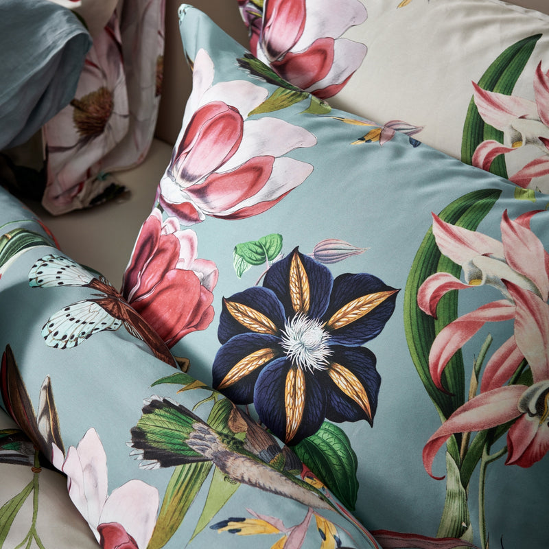 Vandyck FLOWER MIX Dekbedovertrekset | Pearl Blue Pearl Blue