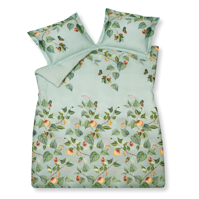 vandyck FRUIT GARDEN dekbedovertrekset | light green cream tan