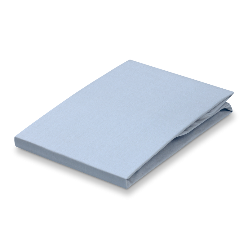 vandyck PERCALE lakensets bourdon | chambray blue white