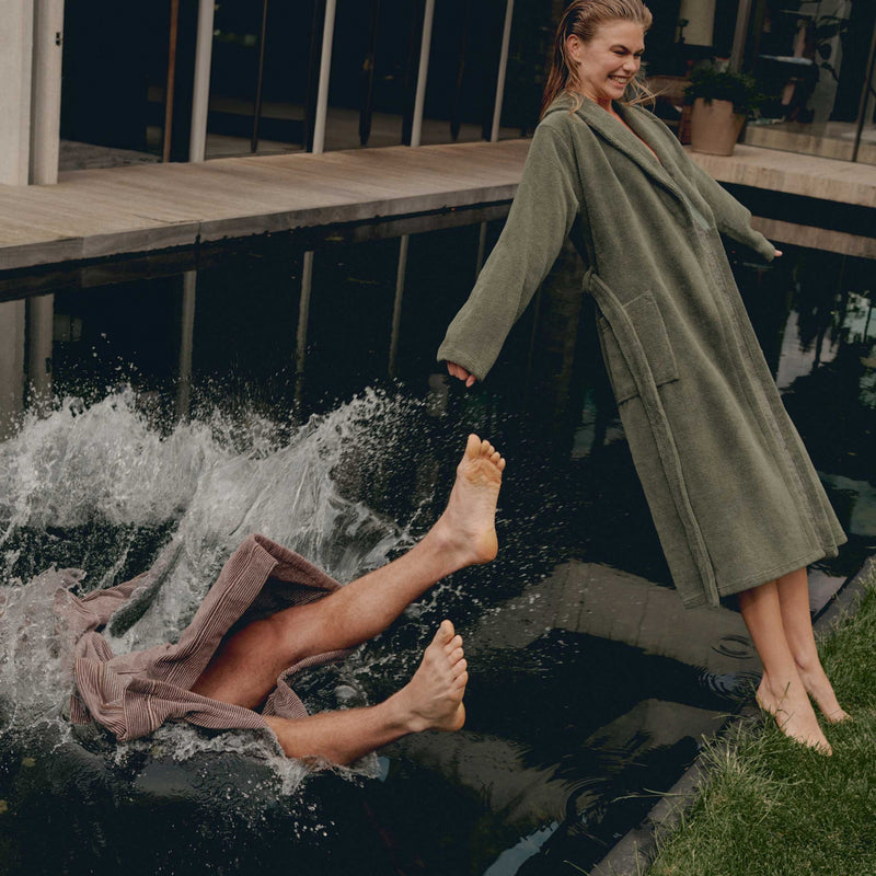 Vandyck PRESTIGE UNI Badjas | Smoke Green Winetasting