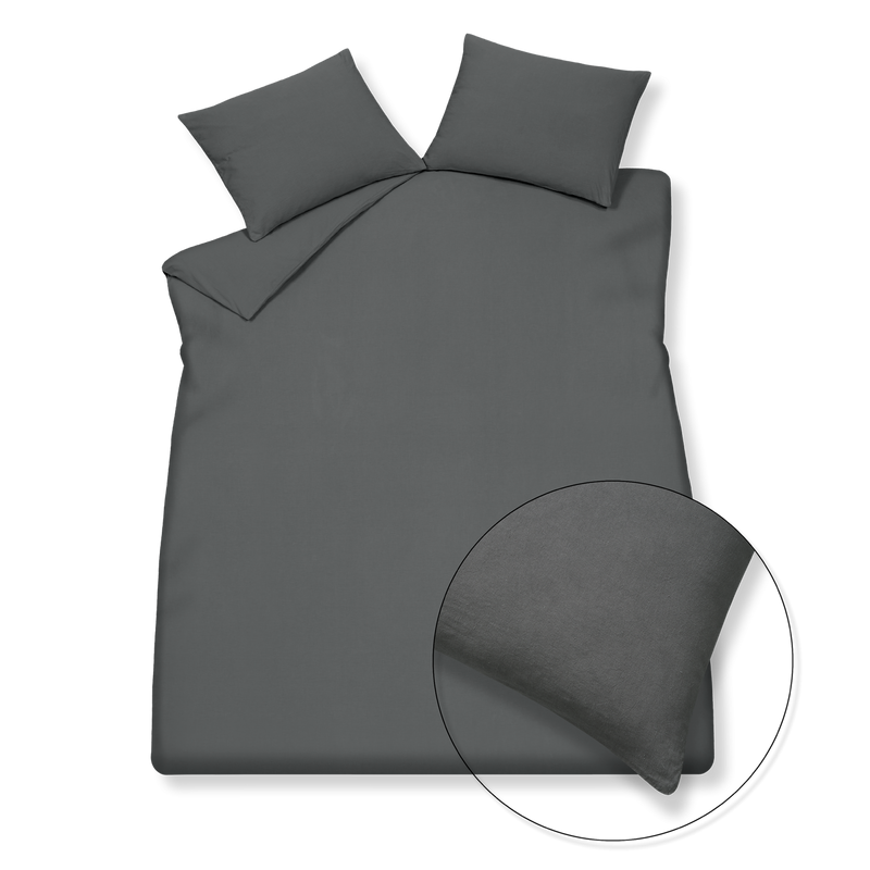 vandyck PURE 66 dekbedovertrek | off black light stone