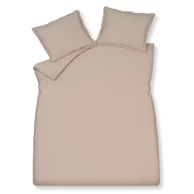 Vandyck PURE 83 Percale Ruffle Dekbedovertrekset | Blush Blush