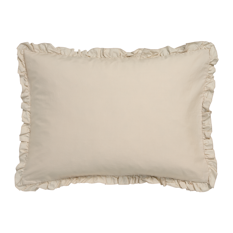 Vandyck PURE 83 Percale Ruffle Dekbedovertrekset | Linen Blush