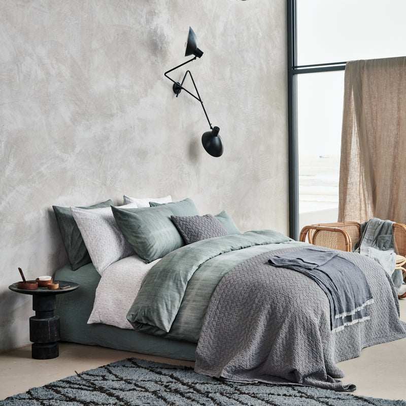 Vandyck PURITY 79 Dekbedovertrek | Smoke Green Pearl Blue