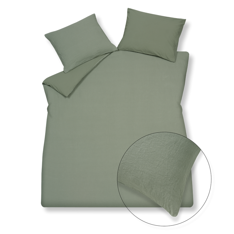 vandyck PURITY 79 dekbedovertrek | smoke green pearl blue