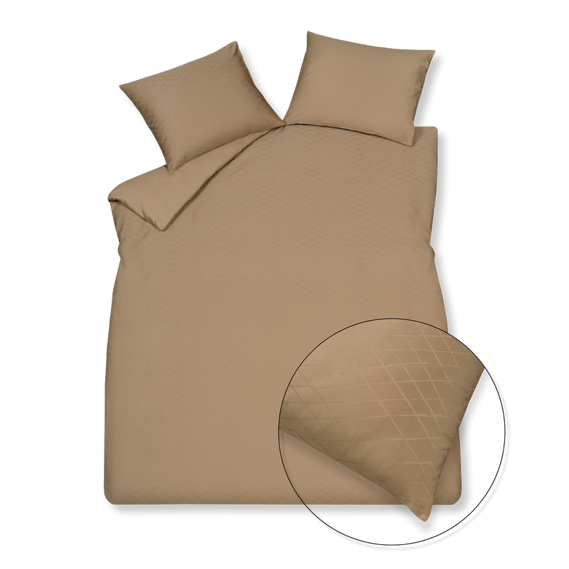 vandyck PURITY MONACO dekbedovertrek | caramel cream tan