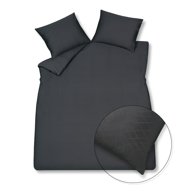 vandyck PURITY MONACO dekbedovertrek | off black cream tan