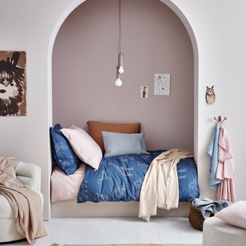 Vandyck SAFARI KIDS Dekbedovertrek | Vintage Blue Vintage Blue