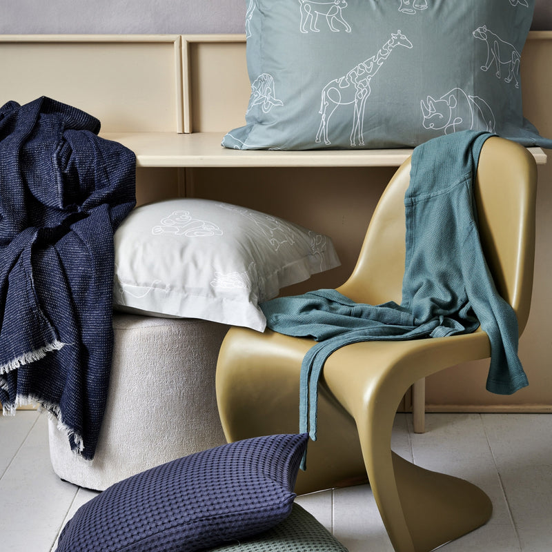 Vandyck SAFARI KIDS Dekbedovertrek | Vintage Green Vintage Blue