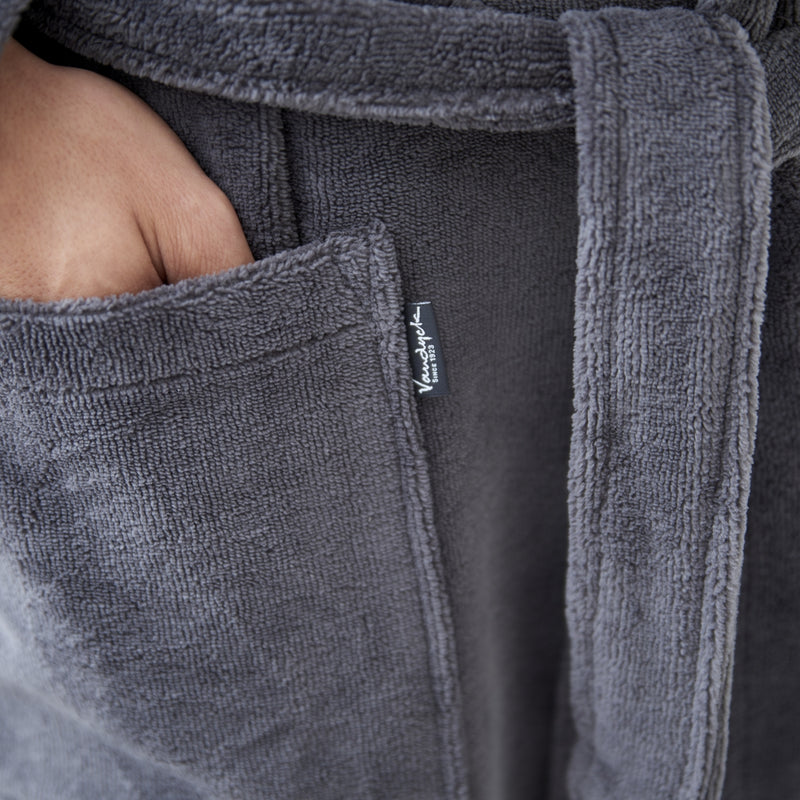 Vandyck BEAUMONT Badjas | Anthracite Burgundy