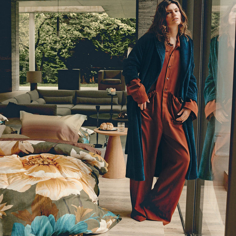 Vandyck BEAUMONT Badjas | Dark Sea Burgundy