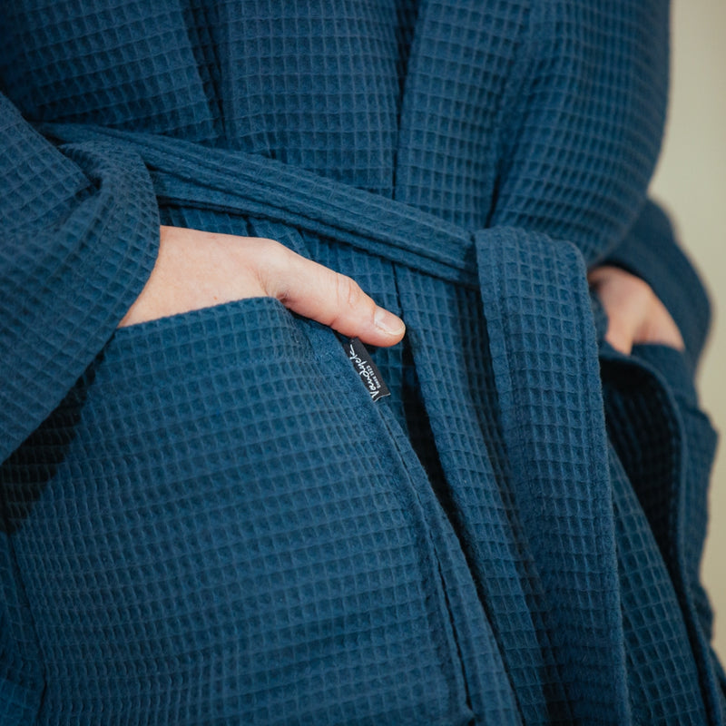 Vandyck BIARRITZ Badjas | Navy Lavender Blue