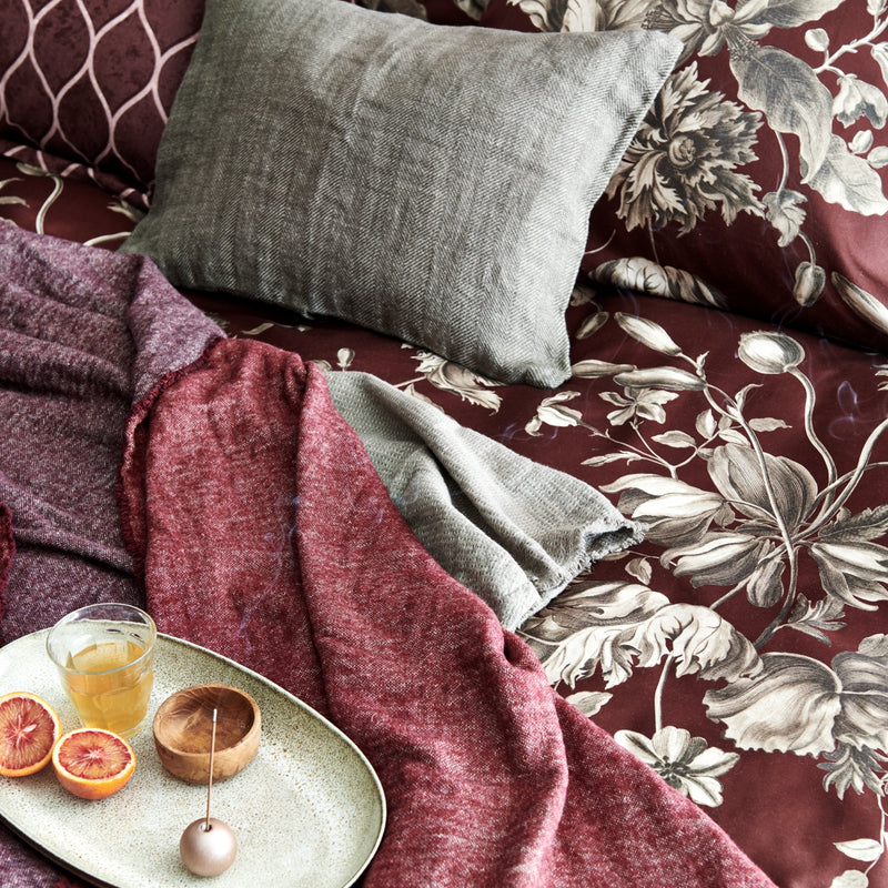 Vandyck BLOOM ART Dekbedovertrek | Cabernet Cabernet