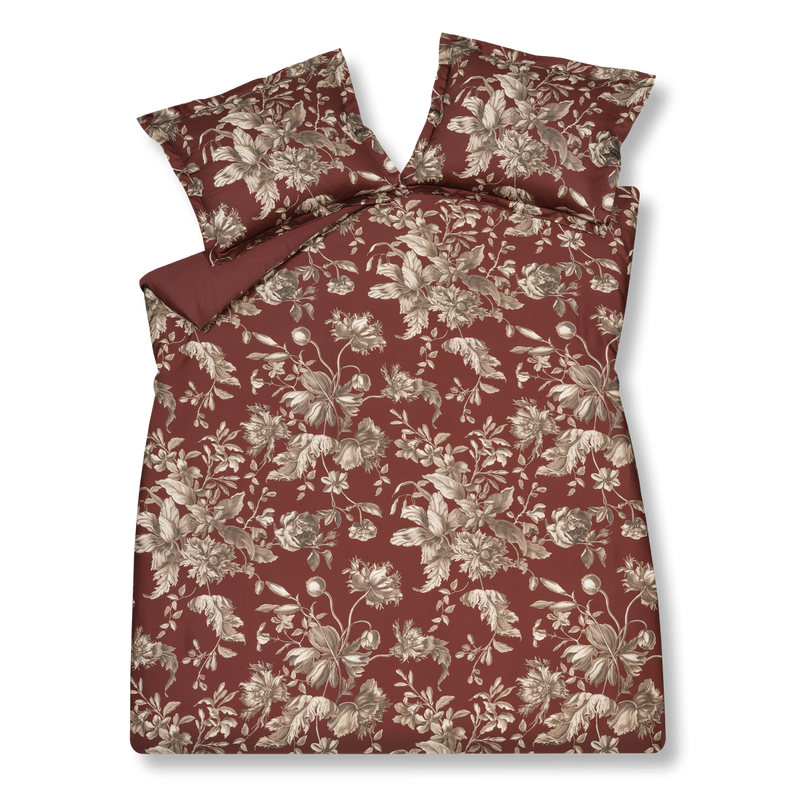 vandyck BLOOM ART dekbedovertrek | cabernet cabernet