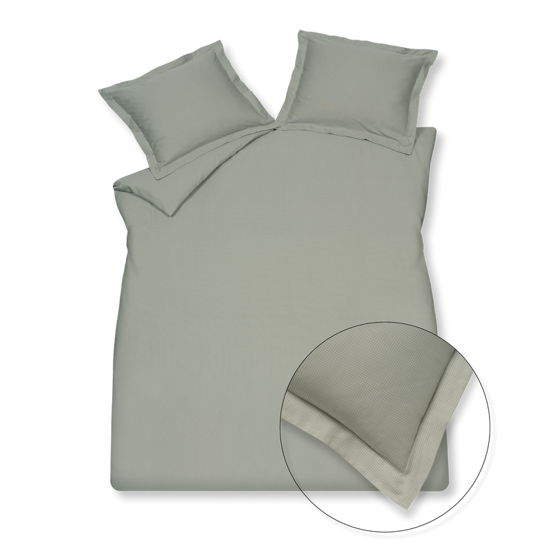 vandyck DOTS dekbedovertrek | sage green latte