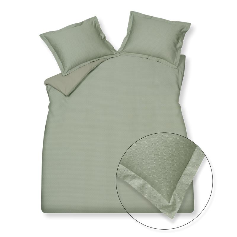 vandyck FIZZY dekbedovertrek | pale olive praline