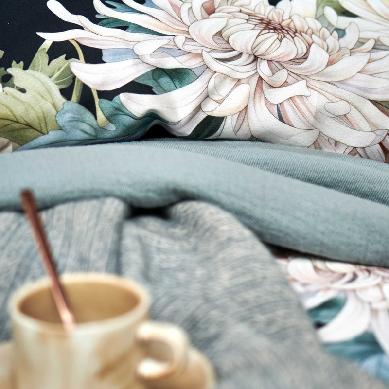 Vandyck FLORAL BLISS Dekbedovertrekset | Blue Ink