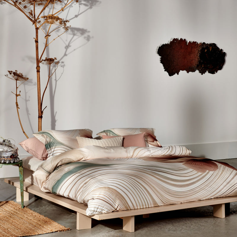 Vandyck FLOWING Dekbedovertrekset | Cream Tan