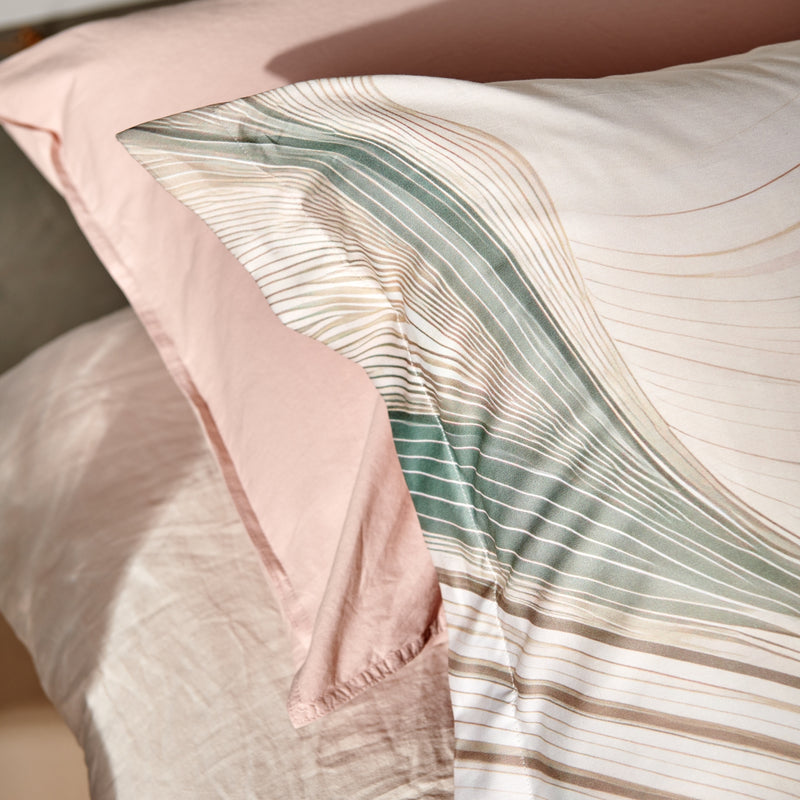 Vandyck FLOWING Dekbedovertrekset | Cream Tan