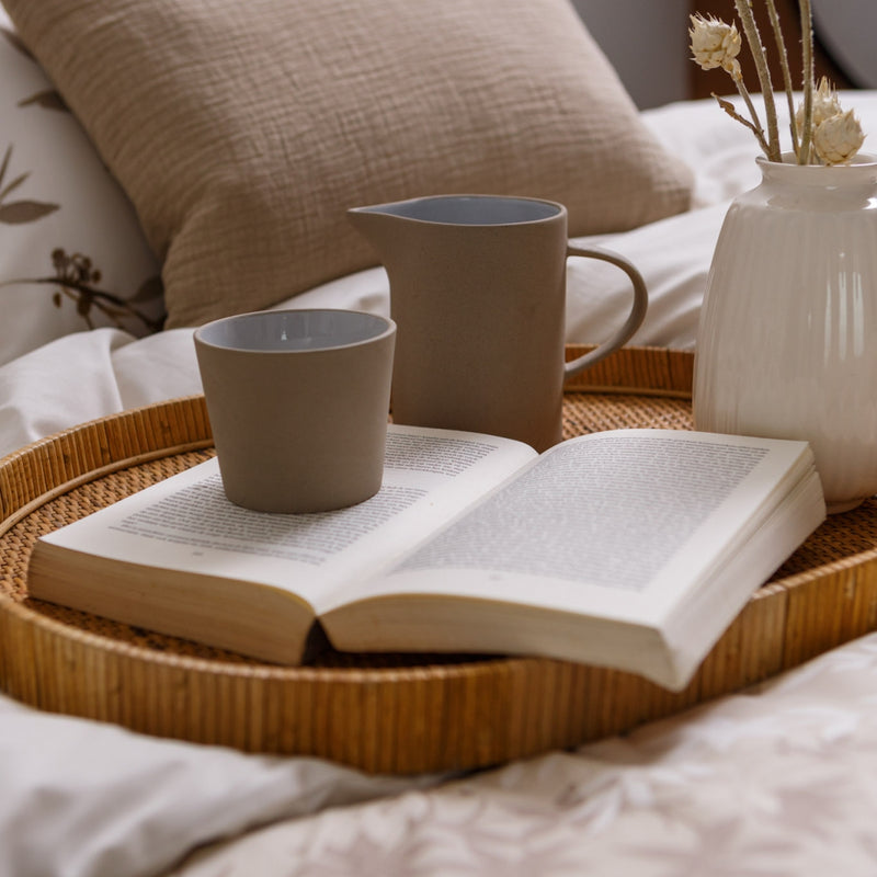 Vandyck FRIZZLE Dekbedovertrek | Latte Pearl Blue