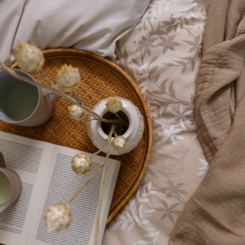 Vandyck FRIZZLE Dekbedovertrek | Latte Pearl Blue