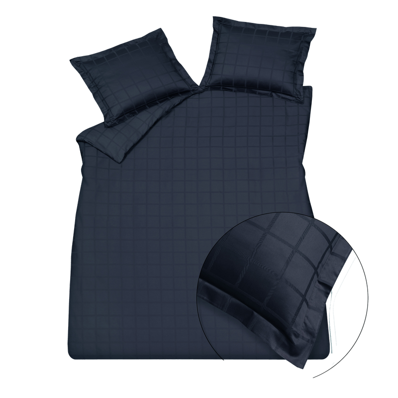 vandyck HOME 78 dekbedovertrek | blue ink cream tan