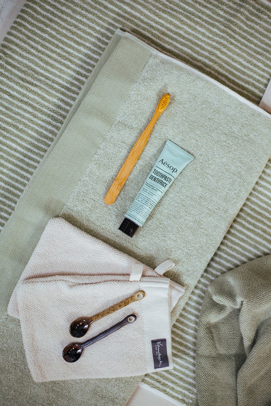 Vandyck HOME MOULINE Badgoed | Smoke Green Off Black