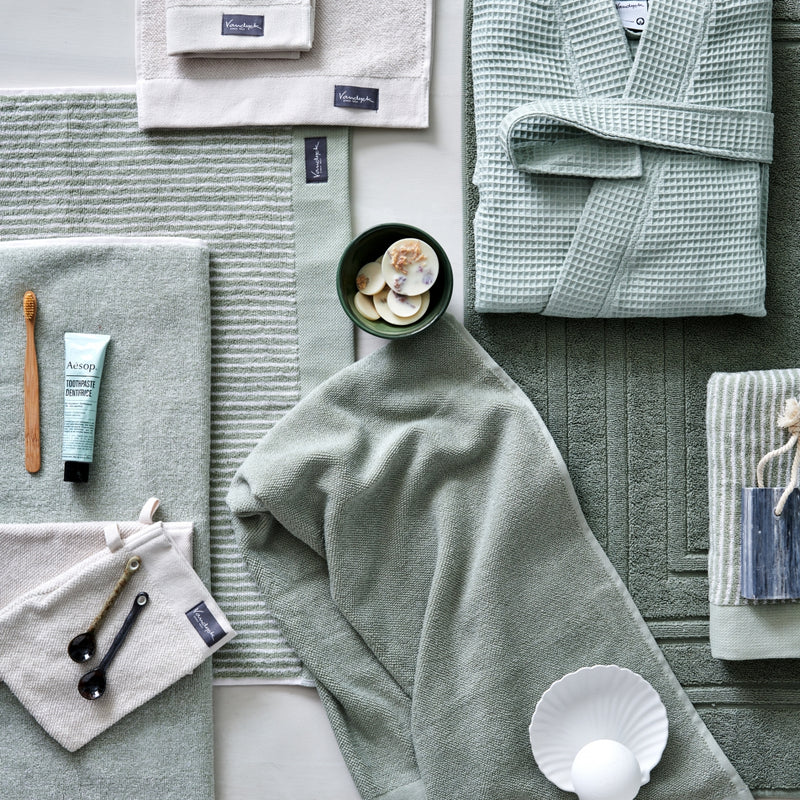 Vandyck HOME MOULINE Badgoed | Smoke Green Off Black