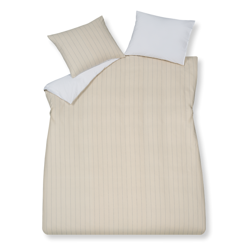 Vandyck HOME PUGLIA Percale | Cream Tan Grey