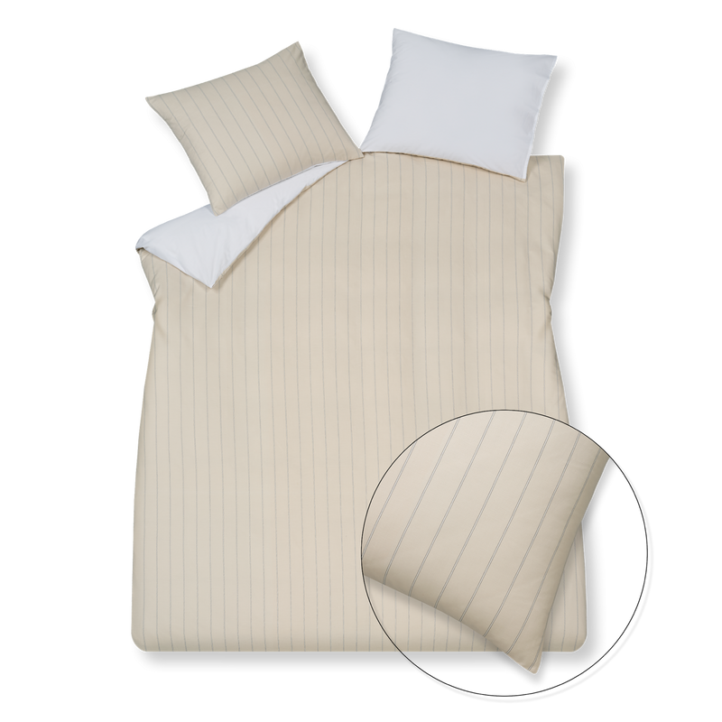 vandyck HOME PUGLIA percale | cream tan grey