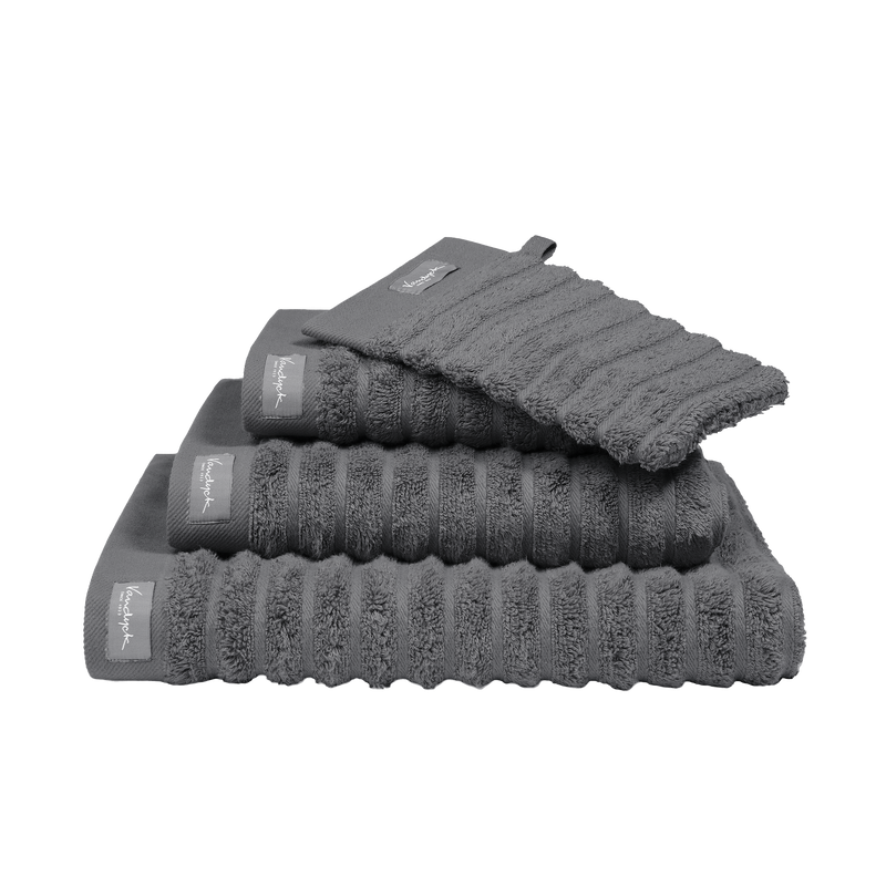 vandyck HOME TOWEL WAVE | dark grey mole grey